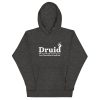druid hoodie, flat lay - charcoal heather