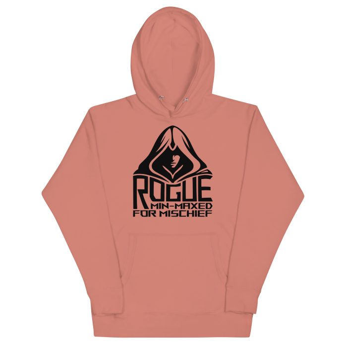 rogue hoodie, flat lay - dusty rose