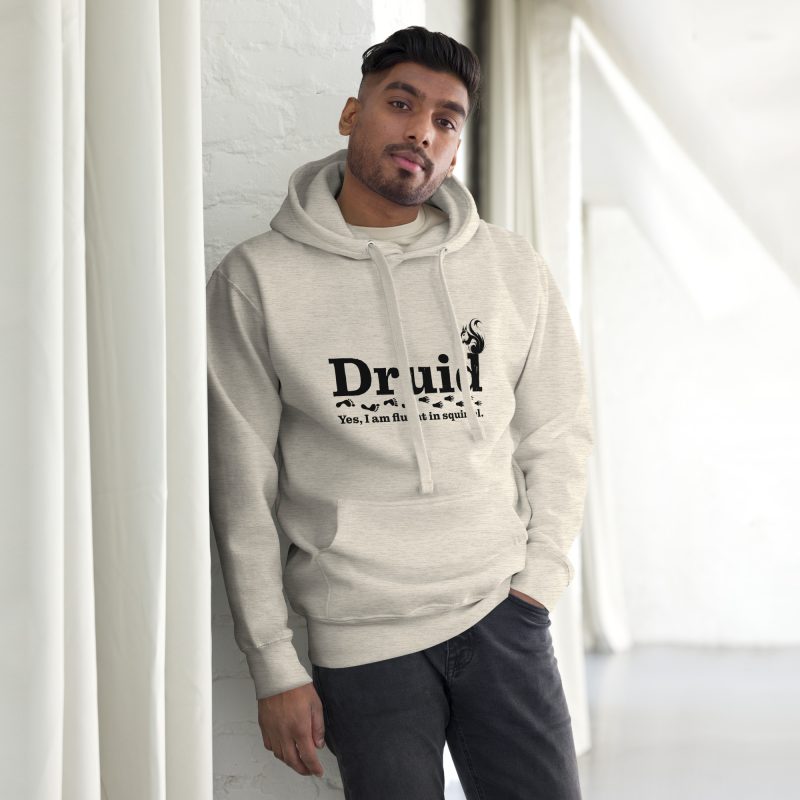 druid hoodie, worn by man - oatmeal heather