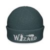 wizard beanie, upright - petrol blue
