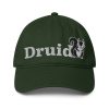 druid low profile cap, front - dark green