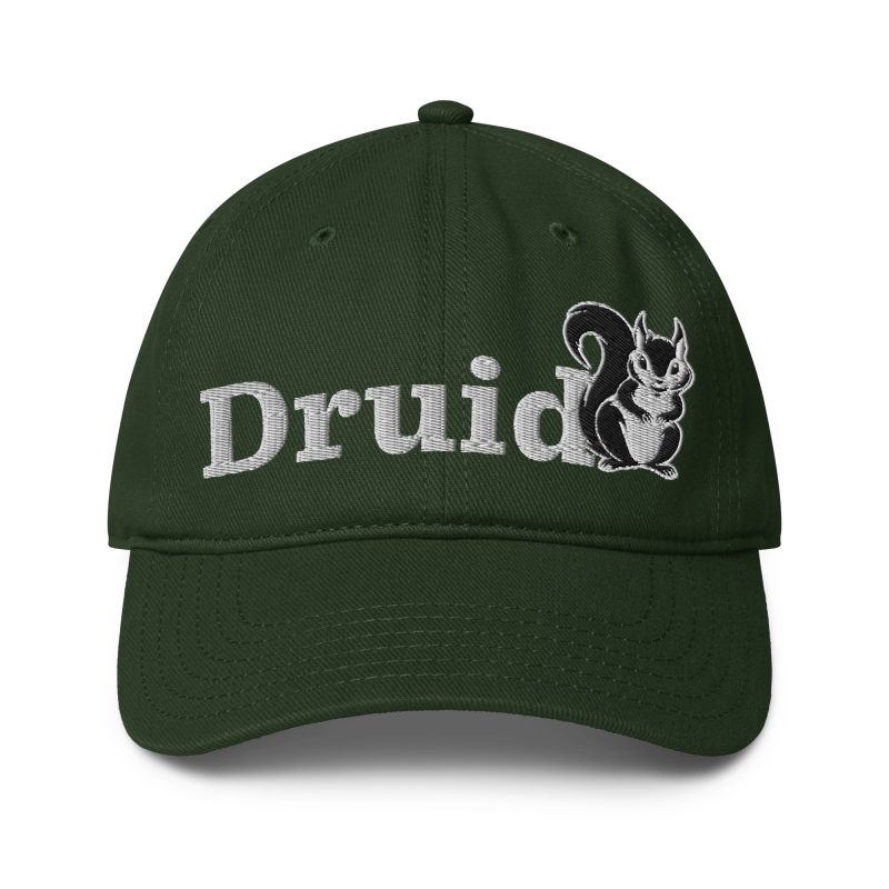 druid low profile cap, front - dark green