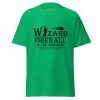 wizard t-shirt, front - irish green