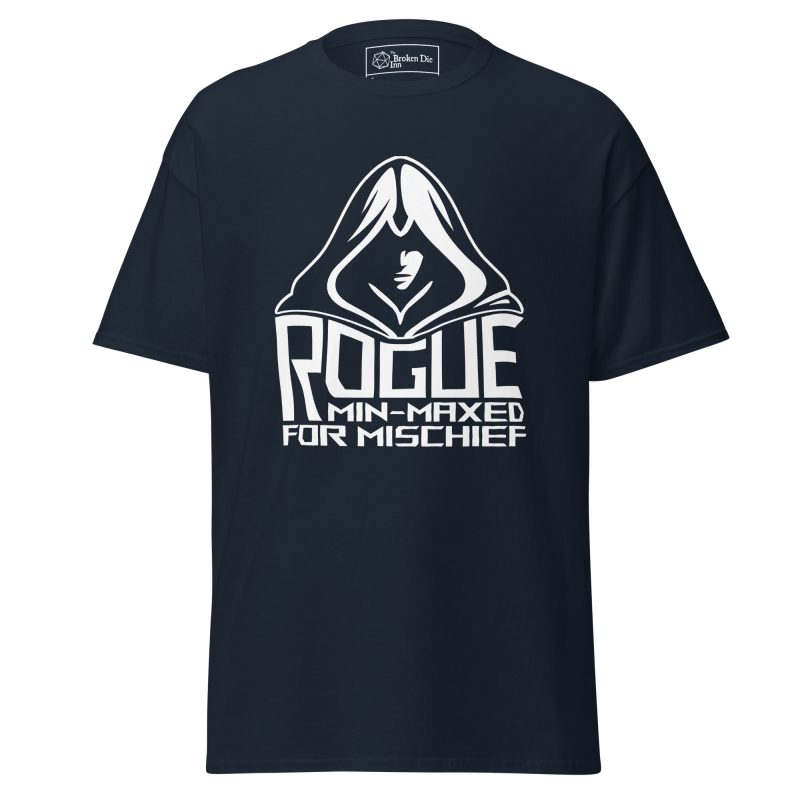 rogue classic t-shirt, front - navy