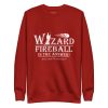 wizard sweatshirt, flat lay - cardinal