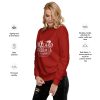 wizard sweatshirt, worn by woman - cardinal
