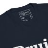 druid sweatshirt, tag view - navy blazer