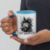 crit happens mug with color inside, 15 oz, left - blue