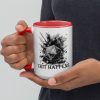 crit happens mug with color inside, 15 oz, left - red