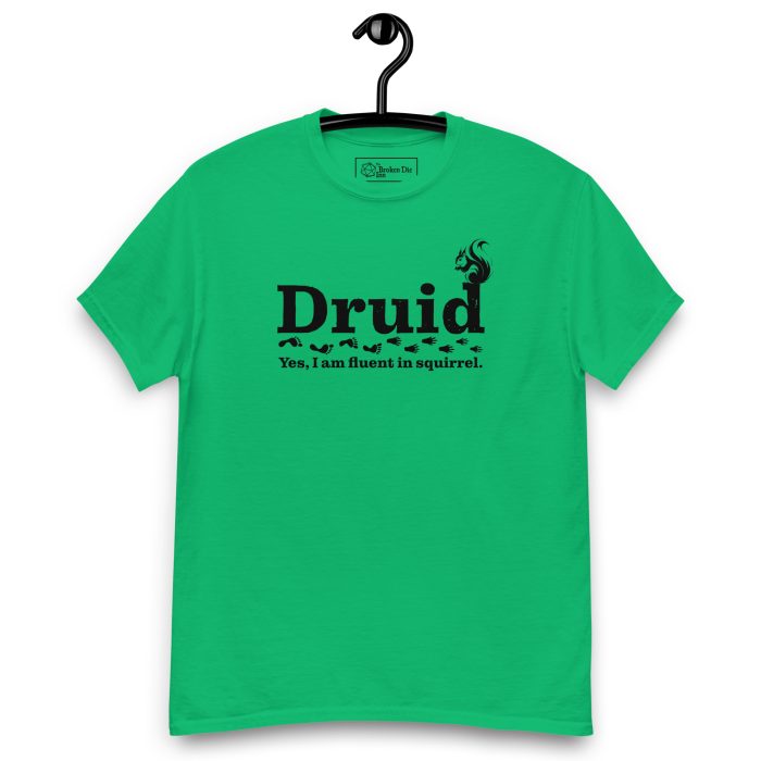 unisex-classic-tee-irish-green-front-69797fd1e29f7.jpg druid t-shirt, hanging - irish green