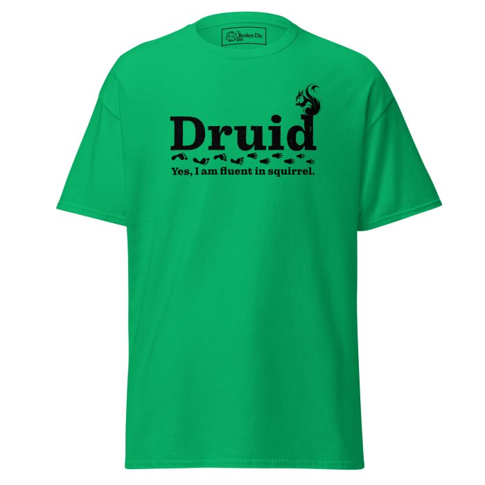 druid t-shirt, front - irish green