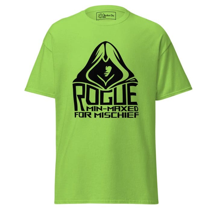 unisex-classic-tee-lime-front-697980a460d6b.jpg rogue t-shirt, front - line