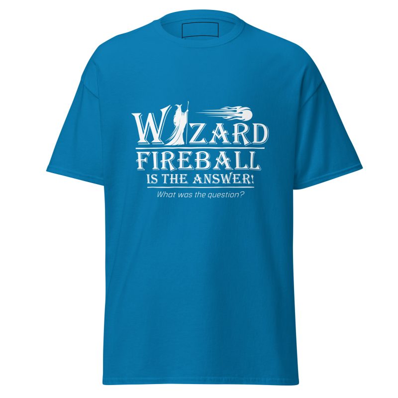 wizard fireball dark tee sapphire front 698258af51020